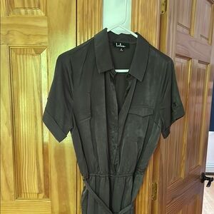 Lulus Dark Gray Short Sleeve Dress
